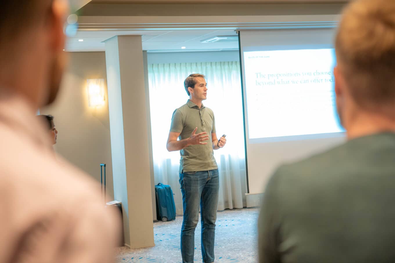 Man explaining the strategy